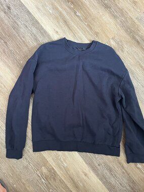 Navy Sweater Oversized Sweatshirt